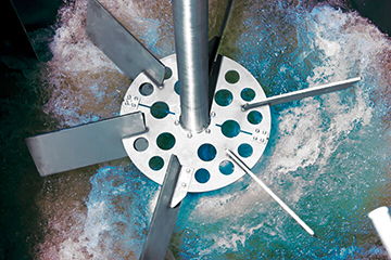 Impeller in use